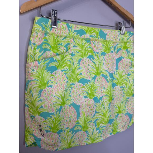 RLX Ralph Lauren Women Performance Golf Tennis Skort Skirt Green Pineapple Sz S - Picture 3 of 9